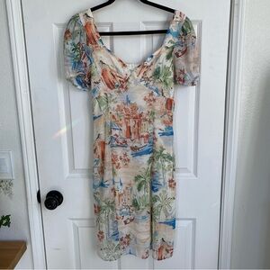 Orsay Boat and Tropics Print Dress (S)